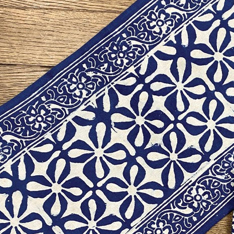 White & Blue Floral Altar Cloth Supreme Swan