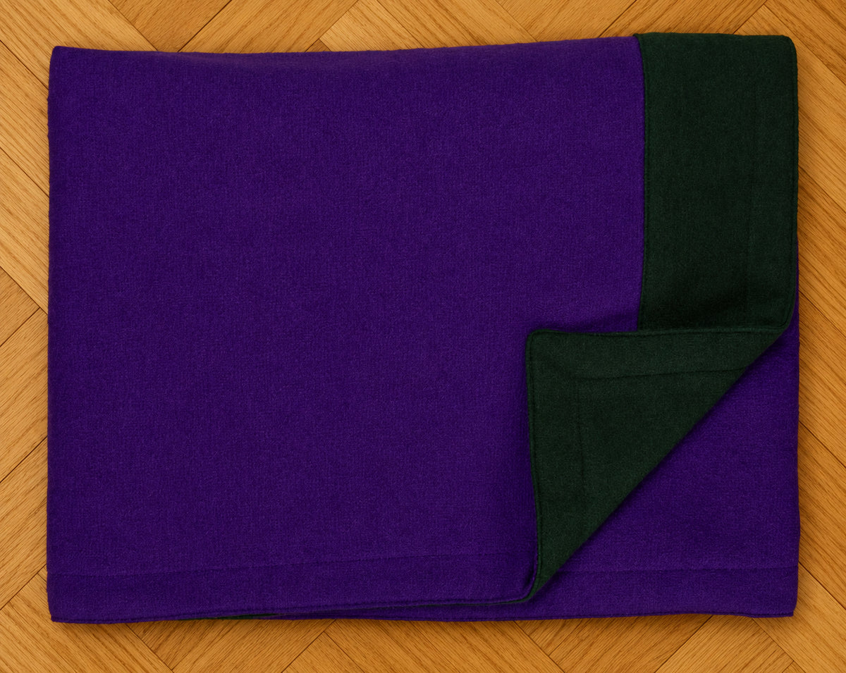 Silk & wool meditation chair blanket in Purple