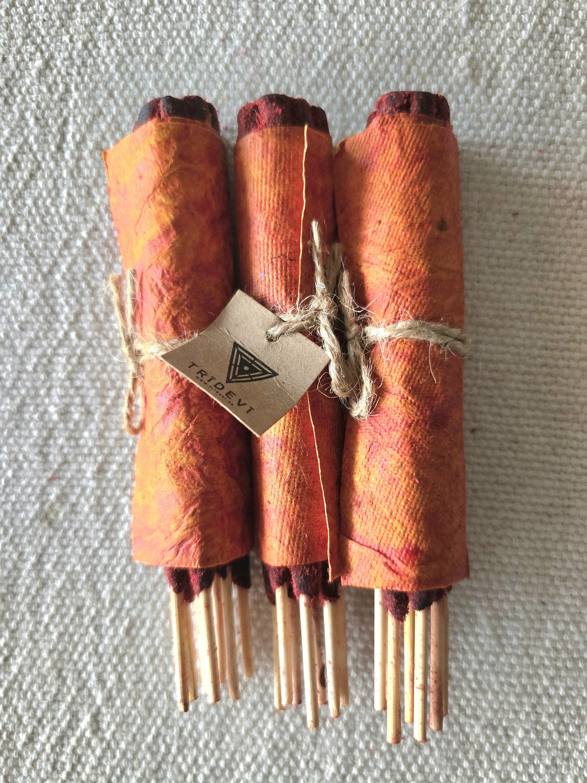 Artisanal Hand Rolled Incense - Red Lotus Tridevi