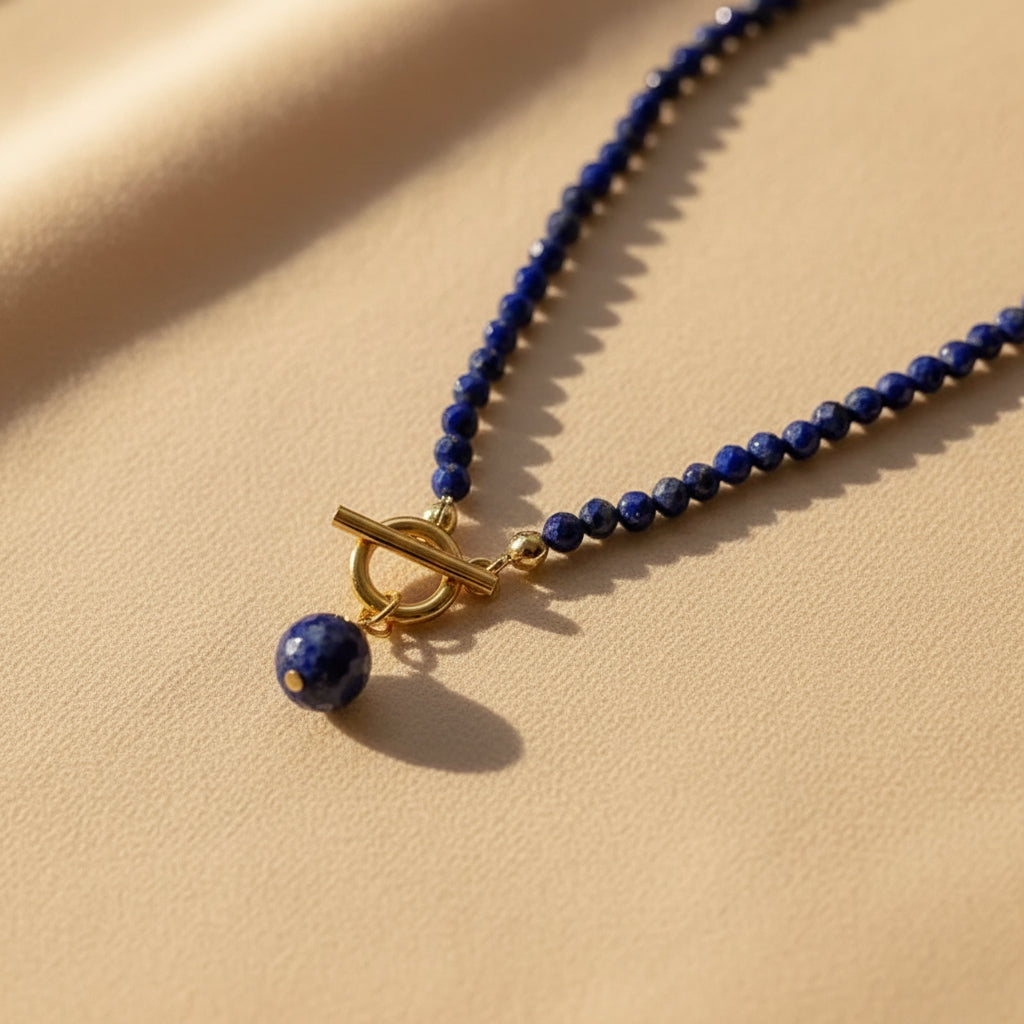 Durga — Lapis Lazuli OT Clasp Necklace