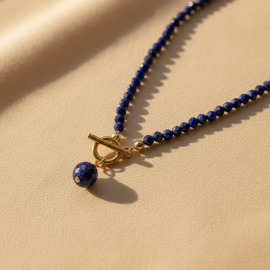 Durga — Lapis Lazuli OT Clasp Necklace