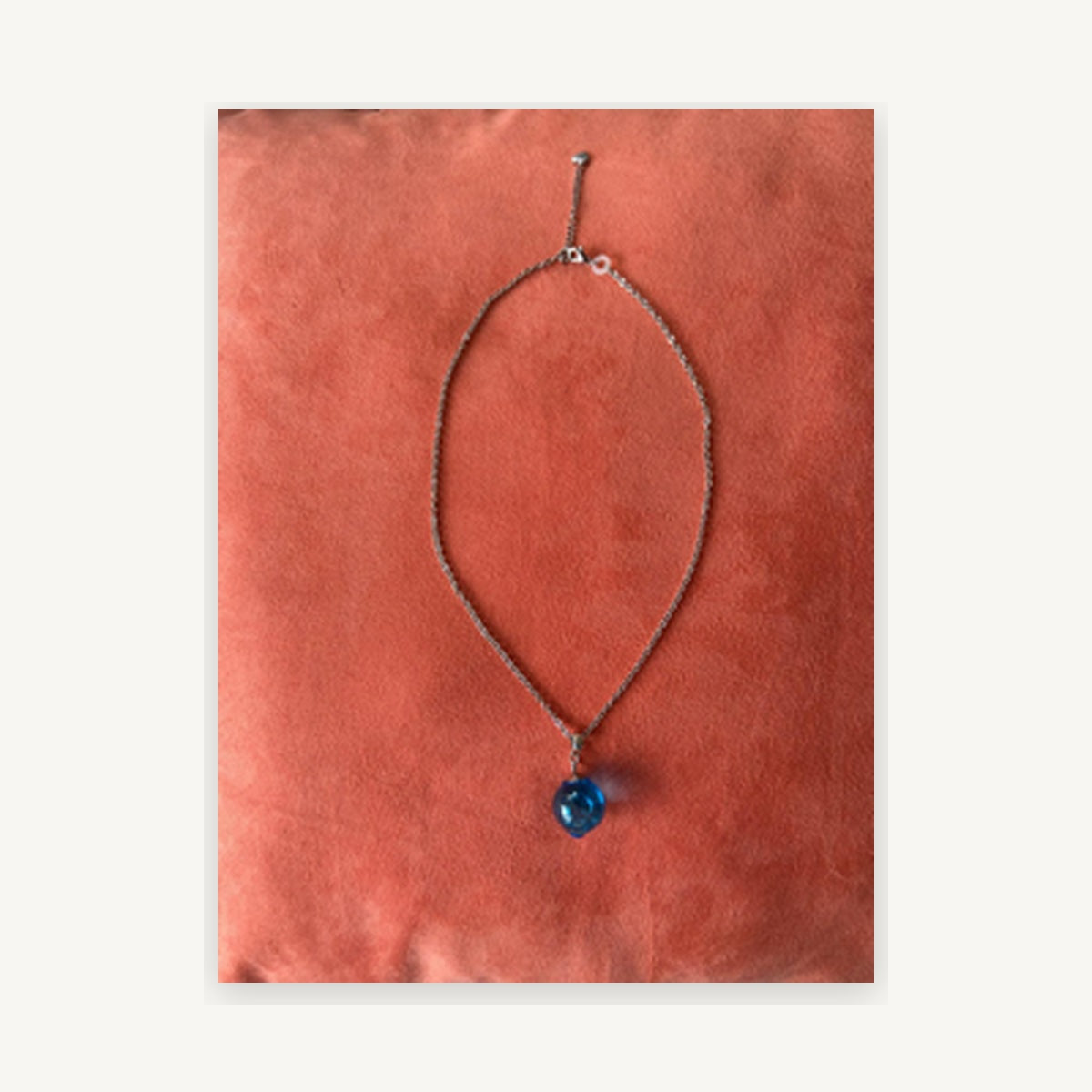 Cristina Vegro original Venetian glass aura pendant photo — silver design 4