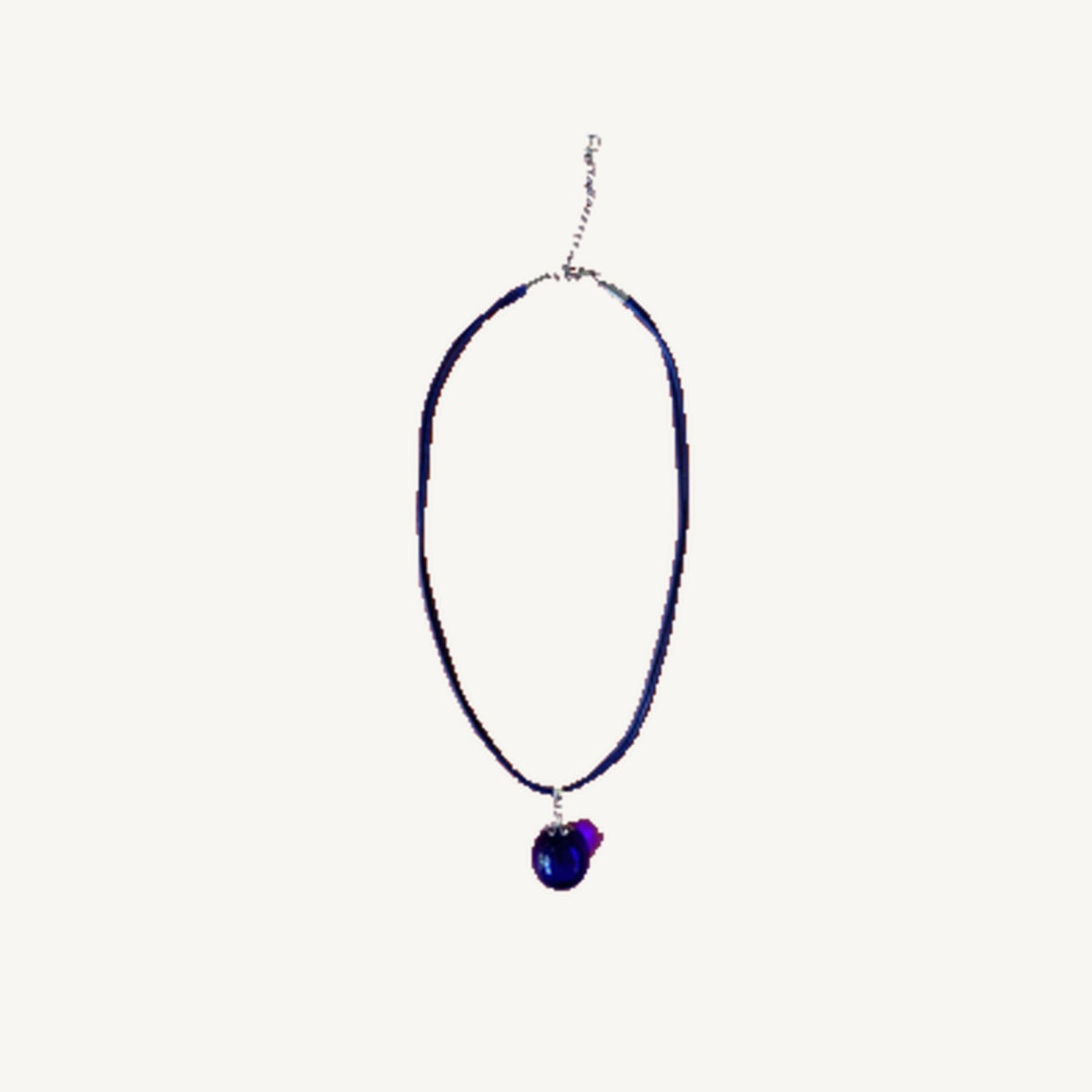 Dark Blue (Spiritual Eye) chakra pendant, hand-blown Venetian glass