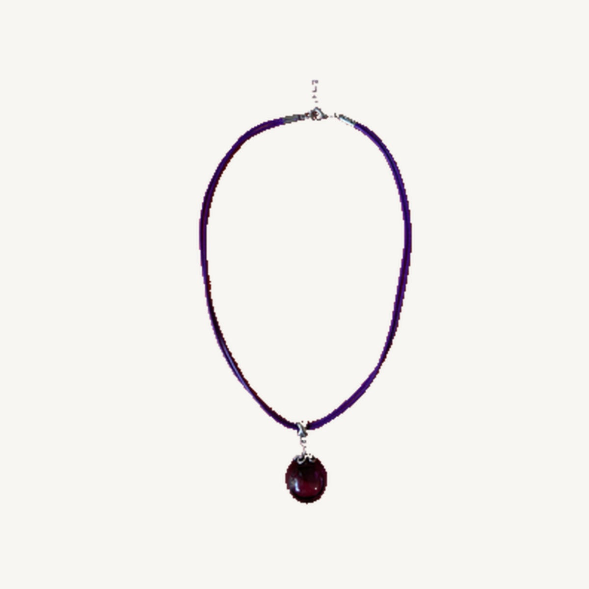 Purple (Crown) chakra pendant, hand-blown Venetian glass