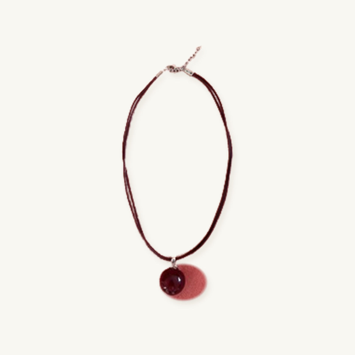 Red (Root) chakra pendant, hand-blown Venetian glass