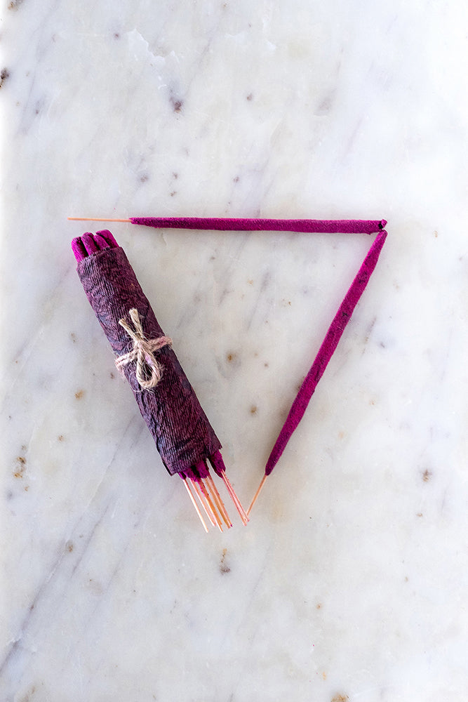 Artisanal Hand Rolled Incense - Pure Rose Tridevi