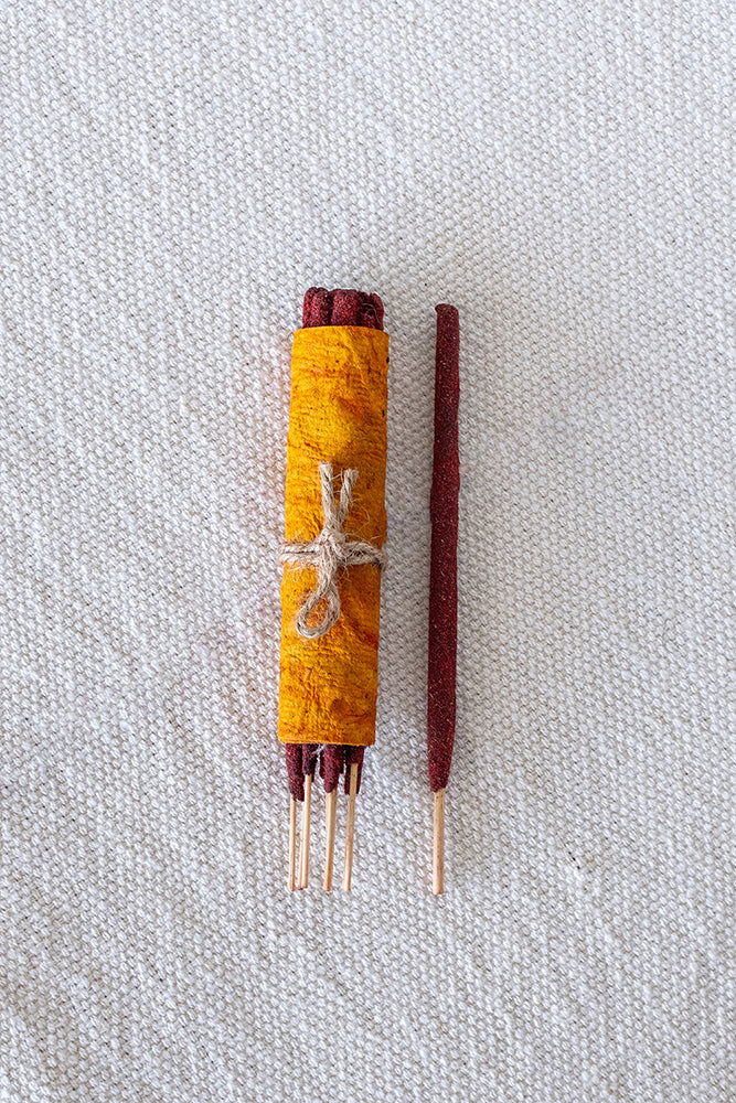Artisanal Hand Rolled Incense - Red Lotus Tridevi