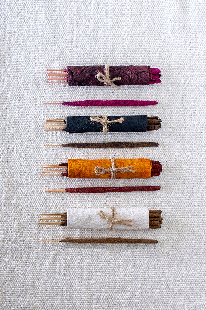 Variety Hand Rolled Incense Bundle - Explore All Scents (4 Pack) Tridevi