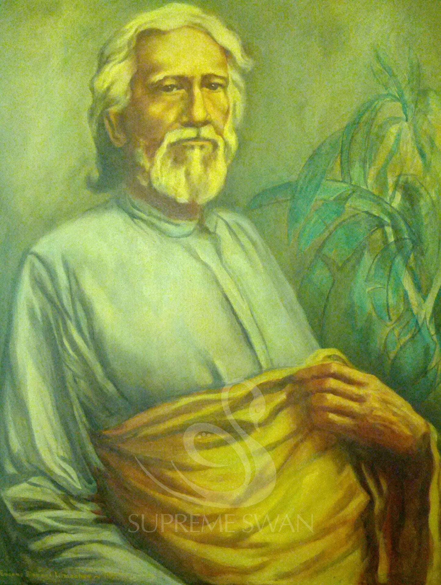 Sri Yukteswar painted portrait — canvas print
