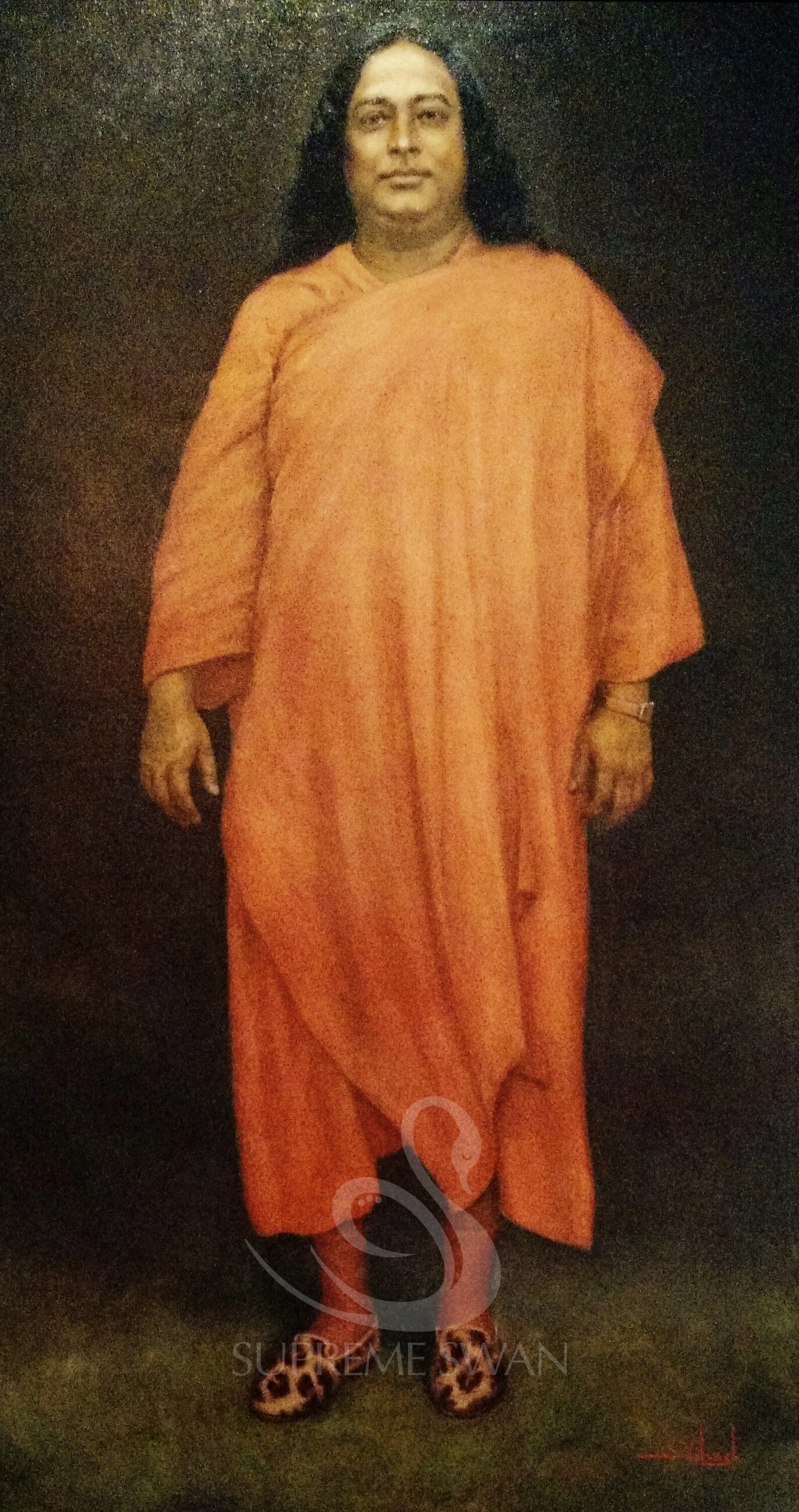 Paramahansa Yogananda standing portrait — canvas print
