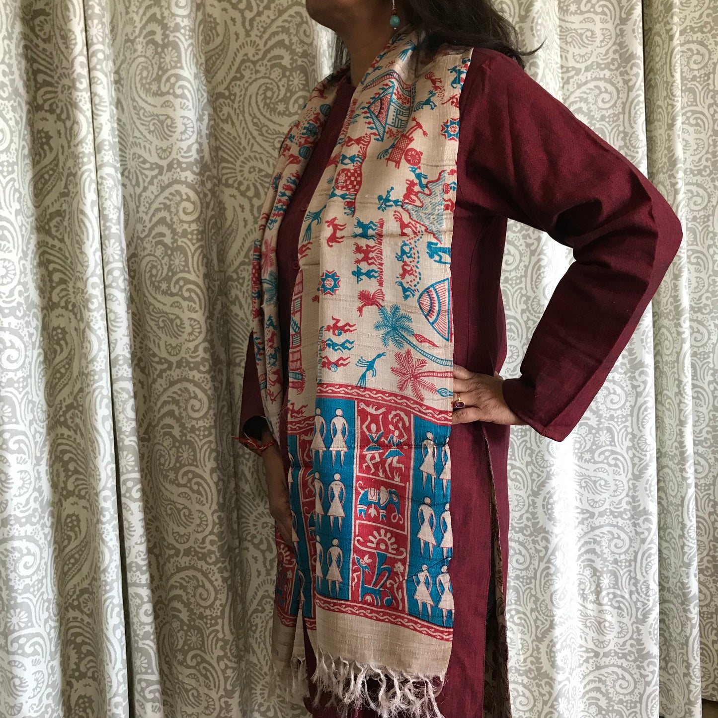 Lata Tussar Silk Scarf