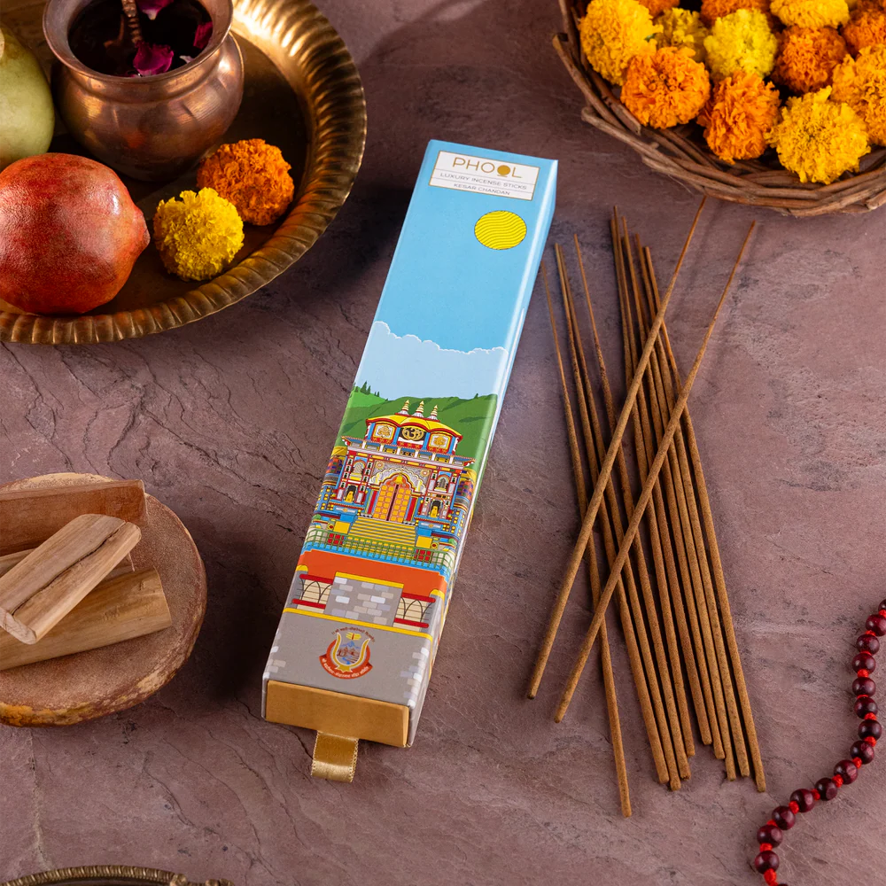 PHOOL BADRINATH KESAR CHANDAN INCENSE STICKS