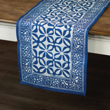 White & Blue Floral Altar Cloth