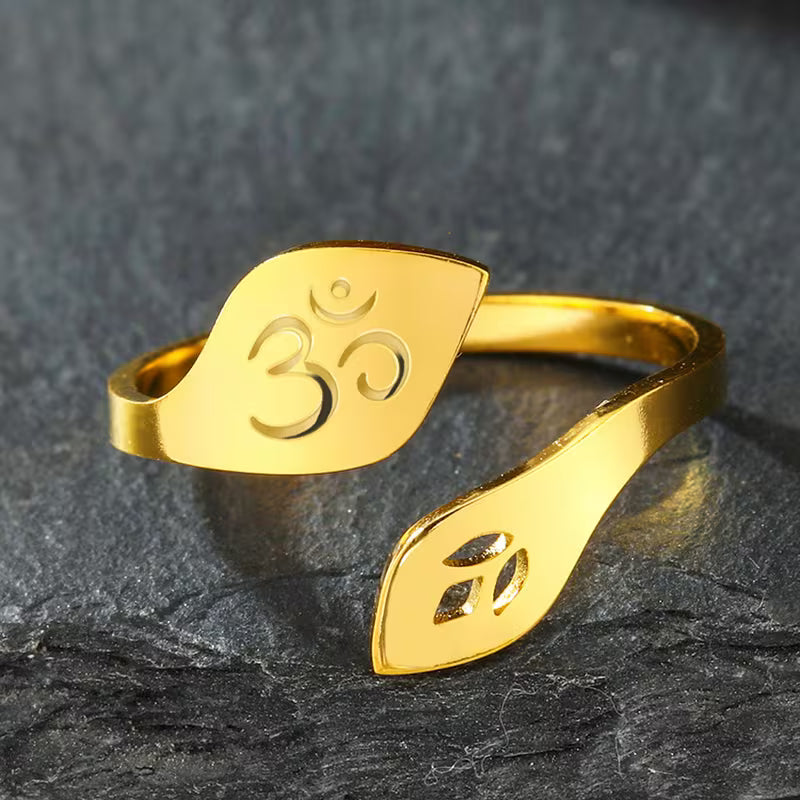 Adjustable OM Symbol Ring — Primordial Sound