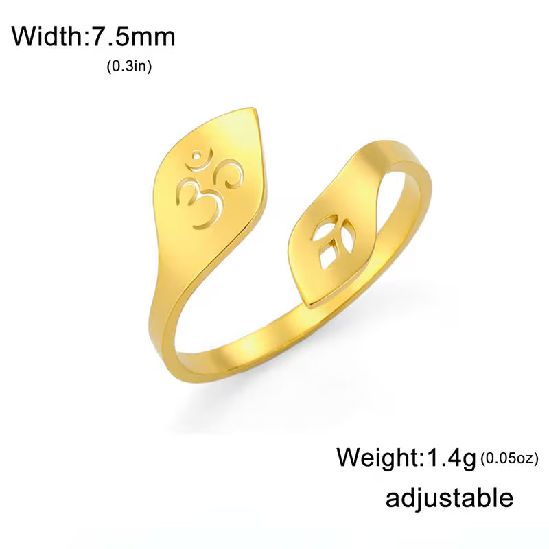 Adjustable OM Symbol Ring — Primordial Sound