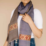 Embrace Purple Pure Wool Bordered Best Shawl Wrap