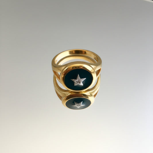 Spiritual Eye Gold Ring Supreme Swan