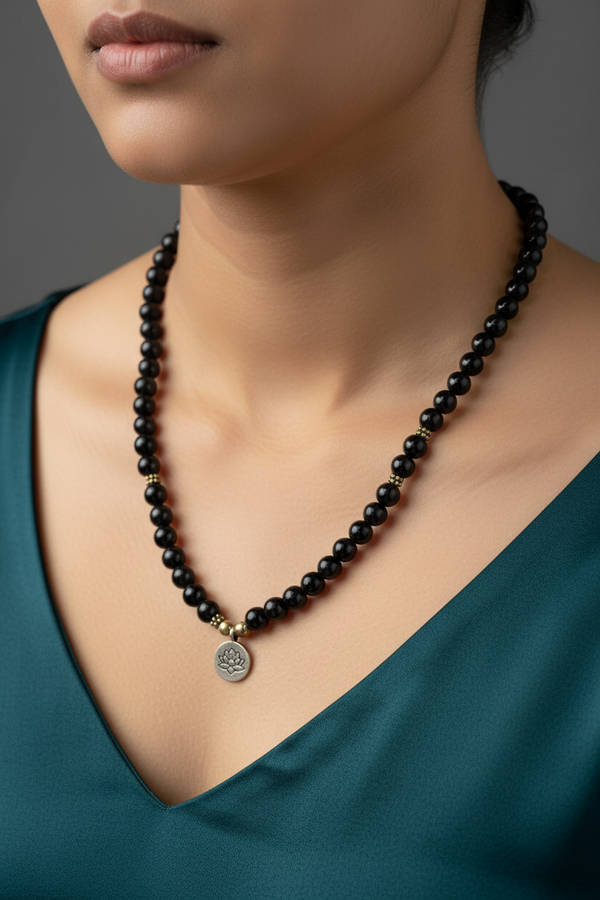 Raksha Obsidian Mala