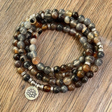 Sthira Striped Agate Mala