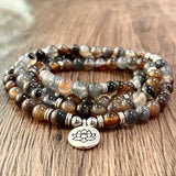 Sthira Striped Agate Mala
