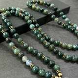 Aranya Moss Agate Mala