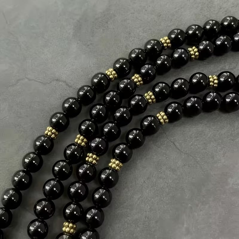 Raksha Obsidian Mala
