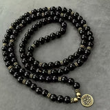 Raksha Obsidian Mala