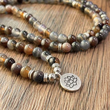 Sthira Striped Agate Mala