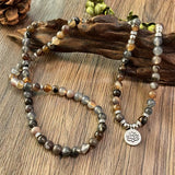 Sthira Striped Agate Mala