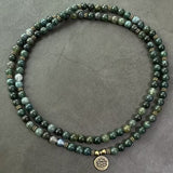 Aranya Moss Agate Mala