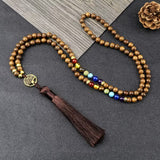 Sapta Chakra Wooden Mala