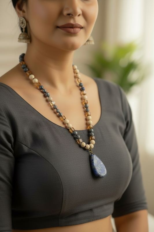 Ketaki Lapis Boho Necklace