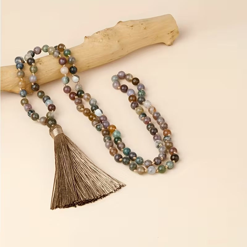 Chitra Indian Agate Tassel Mala