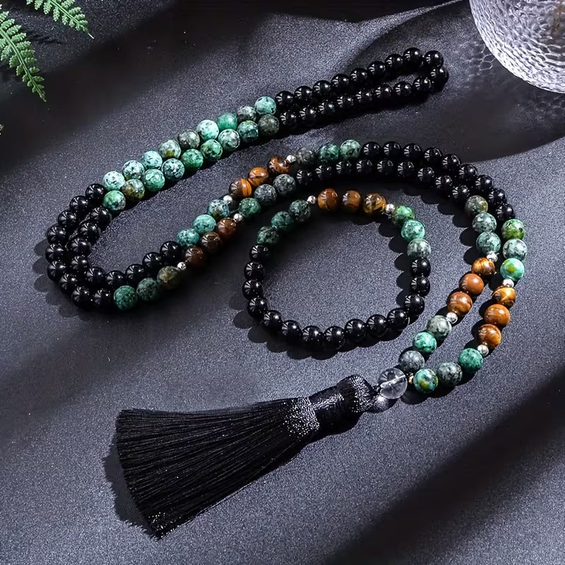 Vira Tiger Eye & African Turquoise Set