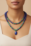 Garuda Lapis Double-Layer Necklace