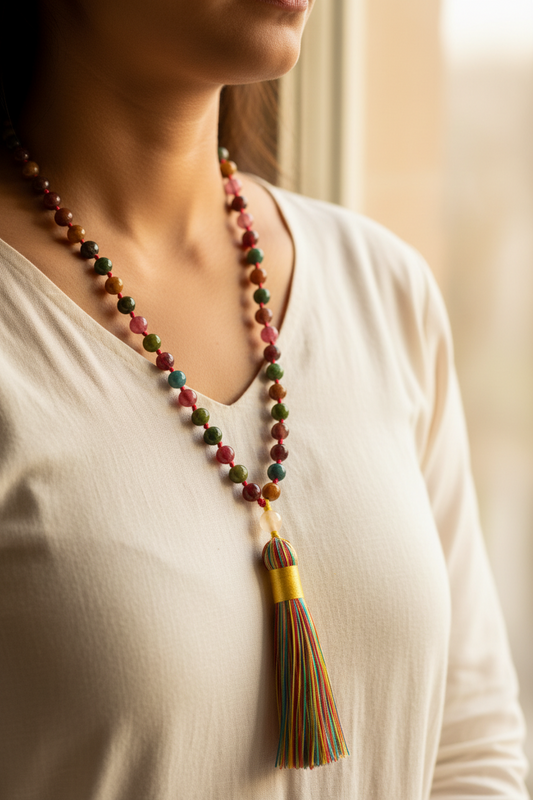 Ananda Knotted Stone 108 Mala