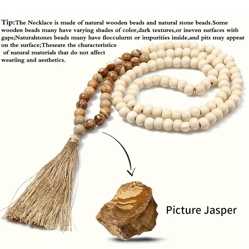 Tapas Long Tassel Necklace