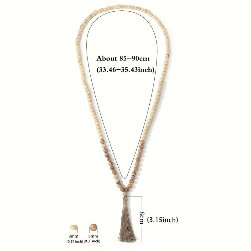 Tapas Long Tassel Necklace