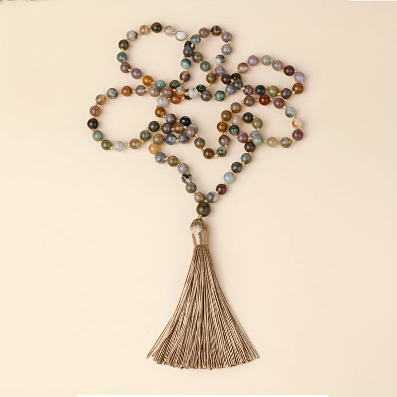 Chitra Indian Agate Tassel Mala