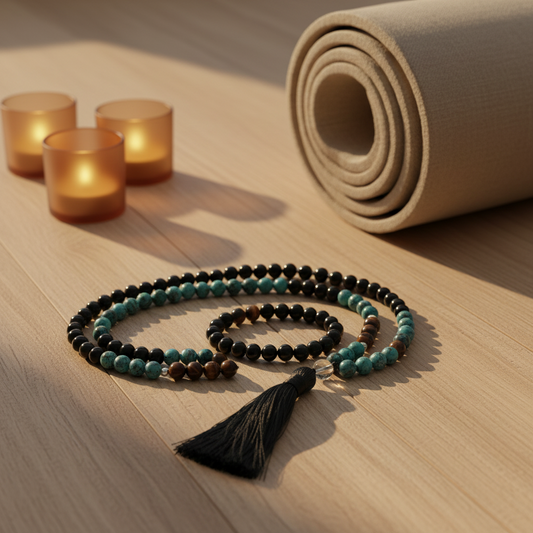 Vira Tiger Eye & African Turquoise Set