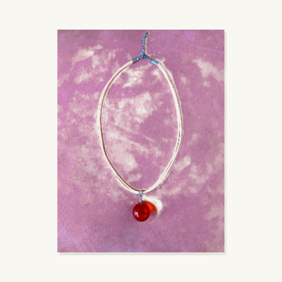 Orange (Sacral) chakra pendant, hand-blown Venetian glass
