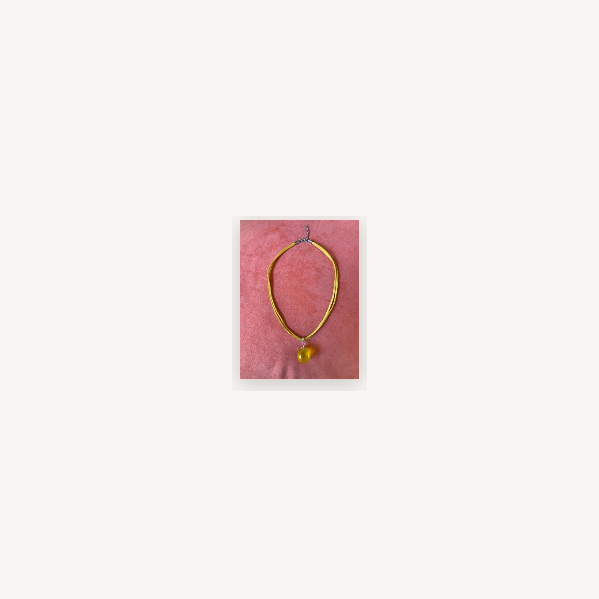 Yellow (Solar Plexus) chakra pendant, hand-blown Venetian glass