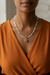 108-Bead Fire Agate & Glass Necklace with Sri Paramahansa Yogananda Charm, 19 inch / 48 cm