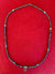 108-Bead Blue Glass Beaded Necklace with OM Charm from India