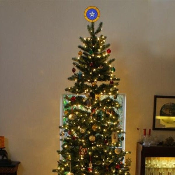 Spiritual Eye Stained Glass with Christmas Tree support