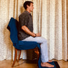 Silk & Wool Meditation Chair Blanket - Purple