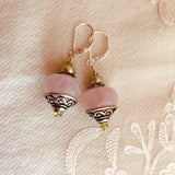 Padma Rose Quartz & Peridot Earrings