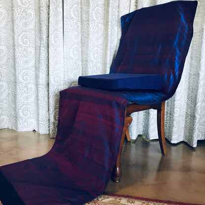 Silk & Wool Meditation Chair Blanket – Dhyanam Supreme Swan