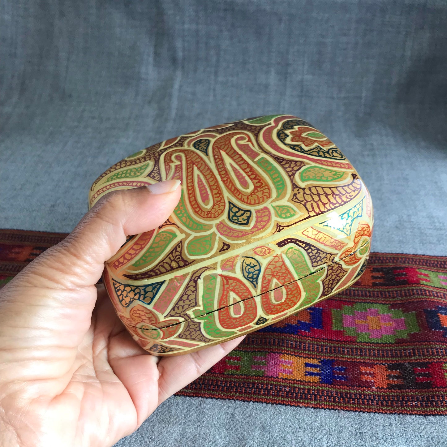 Paisley Paper Mache Box