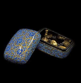 Blue Paper Mache Box